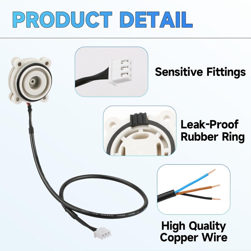 Dimakung FSA NFSML Flow Sensor Assembly for EcoSmart Eco 8 & 11 Electric Tankless Water Heaters, Water Flow Meter Replacement for Eco Smart Water Heating Accessories Part - Image 3
